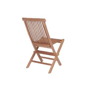 Chaise de jardin pliante de luxe en bois de teck massif avec dossier à lattes pour patio, bistro, siège de salle à manger extérieure, mobilier de jardin - Product Image 3