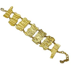 Bracelet ou manchette de créateur fait main en plaqué or Bijoux de mode Bracelet design en plaqué or Bracelets pour femmes - Product Image 2