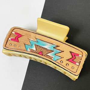 Hot Sale High Quality New Hand Tooled Leather Classic Simple Elegant <b>Hair</b> <b>Claw</b> <b>Clip</b> Handmade Women's Boho <b>Hair</b> Accessories Gift - Product Image 5