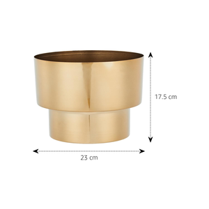 Pot de fleurs en métal martelé avec une finition texturée élégante, récipient décoratif pour plantes pour salon, salle de séjour, balcon - Product Image 2