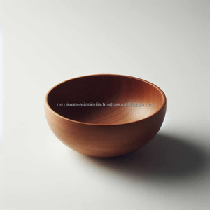 Cuenco de madera para venta al por mayor, ensaladera de madera de acacia rústica, ornamentación decorativa de madera - Product Image 5