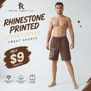 Wholesale Rhinestone Printed <b>Sweat</b> <b>Shorts</b> Men Bagyy Drawstring Waist <b>Short</b> <b>Sweat</b> <b>Pants</b> Winter Street Style Oversized <b>Sweat</b> <b>Short</b> - Product Image 1