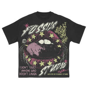 T-shirt surdimensionné en coton épais 100 % personnalisé par le fabricant, coupe ample, avec impression graphique DTG de style streetwear pour hommes - Product Image 3