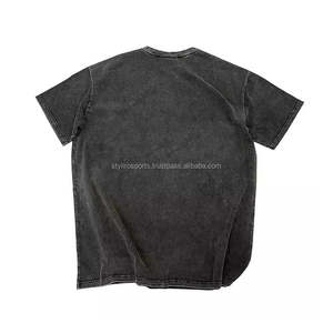 Diseño personalizado su propio logotipo personalizado hombres lavado ácido oversize camiseta Pakistán fabricante nueva llegada hombres camiseta - Product Image 6