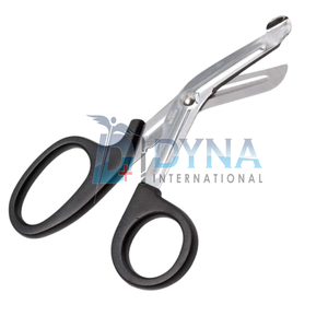 Tijeras para Vendajes de Alta Calidad de 16 cm / 6 1/4 Pulgadas, Anillos de Plástico Negro, Instrumentos Ortopédicos con Certificación CE - Product Image 4