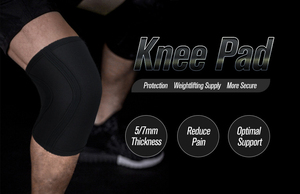 Sports Neoprene <b>Knee</b> Sleeves Pair for Power Lifting Weightlifting Non-Slip Adjustable Unisex Heavy Duty Professional Protection - Product Image 5