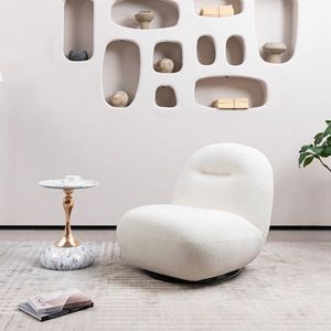 Poltrona Moderna di Lusso Senza Braccioli Stile Minimalista con Schienale Stretto in Velluto Ice Flower per Soggiorno - Product Image 4