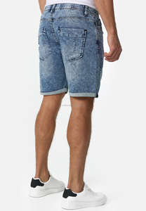 <b>Men</b> Solid <b>Jeans</b> Shorts Loose Washed Denim Shorts Custom logo 100% Cotton Casual Knee Length Shorts for <b>Men</b> - Product Image 6