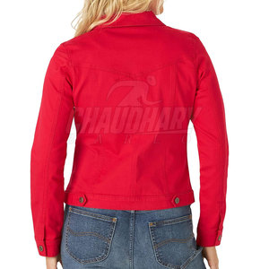Veste en jean pour femme avec logo personnalisé, vente en gros, respirante, en stock - Product Image 2