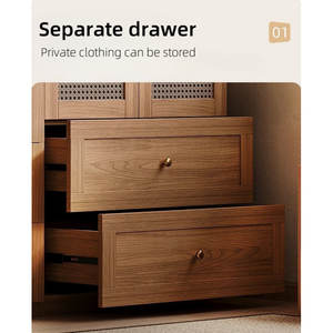 Armario Clásico Retro de Mimbre Tejido DreamCraft, Hecho en Vietnam - Product Image 4