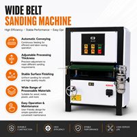 Machine de finition manuelle des surfaces métalliques pour le débavurage et le brossage industriel des aciers inoxydables jusqu'à 800 mm avec bande abrasive