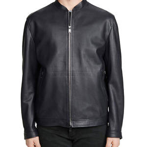 เสื้อแจ็คเก็ตหนังผู้ชายคุณภาพสูง ราคาสมเหตุสมผล ระบายอากาศได้ดี คอตั้ง มีโลโก้ด้านหน้า น้ำหนักเบา เหมาะสำหรับใช้งานกลางแจ้งในฤดูหนาว ขายส่ง - Product Image 1