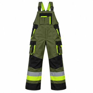 Top Trending Product Work Utility <b>Dungarees</b> With Pockets Industrial Work High Visibility Bib And Brace Trousers For Outdoor Use - Product Image 1