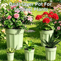 Pot de fleurs actif durable avec trou de drainage, pot auto-arrosant, pot de jardin pour plantes succulentes, bonsaï, plantes d'intérieur, pot de fleurs actif