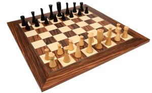 Piezas de ajedrez Staunton minimalistas premium de 3.4 cm de altura, en madera de haya ebonizada, al mejor precio. - Product Image 4