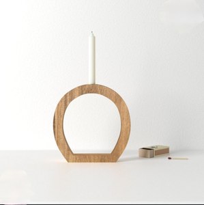Luxury Eco-Friendly Natural Wooden Handmade Candle <b>Stand</b> Bark-Covered Design Three-Hole <b>Tea</b> Light Holder for Christmas Home - Product Image 6