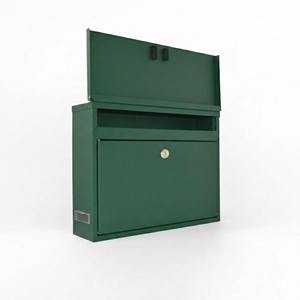 Boîte aux lettres murale de jardin en acier galvanisé marron pour bureau et service postal - Product Image 3