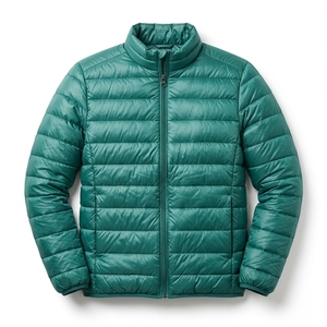Men Puffer Jacket Lightweight Quilted Full Zip Stand Collar Padded Streetwear Style Custom OEM Wholesale Manufacturer - Product Image 4