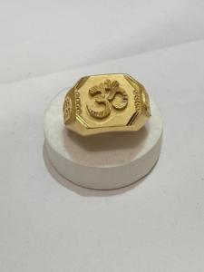 Anillo de Sello para Hombre de Latón Chapado en Oro al por Mayor, con Patrón Grabado Tradicional, Anillo de Moda Audaz para Hombre, Joyería Hecha a Mano - Product Image 5