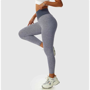 Women Athletic Yoga Pants with Custom Logo Four Way Stretch Fitness <b>Leggings</b> for Gym and Daily Activities - Product Image 3