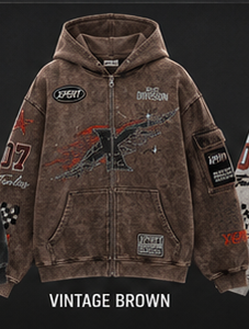 Sudadera Unisex XPERT con Capucha, Estilo Francés, Oversize, Streetwear, con Bordado de Pedrería, Anti-Pilling, Poliéster/Algodón, para Invierno - Product Image 3