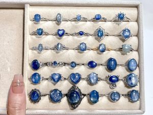 925 Sterling Silver Kyanite <b>Crystal</b> <b>Ring</b> Genuine Kyanite <b>Crystal</b> <b>Ring</b> Wholesale Price - Product Image 1