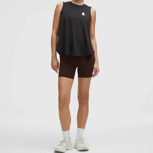 Camiseta Deportiva de Tirantes para Mujer, Ajustada, de Secado Rápido, Ecológica, Transpirable, de Spandex/Algodón, Diseño Liso, Ropa Deportiva Informal - Product Image 4