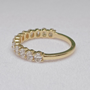 Anillo de Diamantes Cultivados en Laboratorio Personalizado, Oro de 14k, Corte Ovalado, Diamantes de Lujo Oscuros, Joyas RIZTA para Mujer, Diamantes Rellenos Color D - Product Image 5