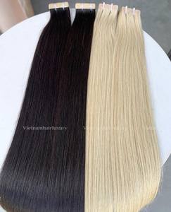 Extensión de tejido humano 100% vietnamita Tapa de cúpula sin procesar Raw Soft Silky Straight Wave Virgin Blonde Super Double Drawn Barato - Product Image 5