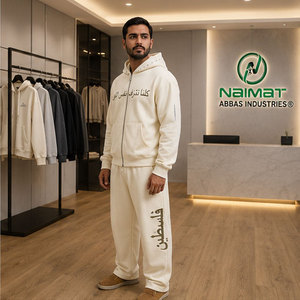 Conjunto de Sudadera con Capucha y Cremallera para Hombre Valmar, Poliéster/Algodón, Forro Polar, Ropa Urbana de Invierno, Corte Regular, Transpirable, con Estampado de Letras - Product Image 3
