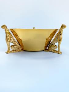 Tazón para servir chocolate con diseño de leopardo, ideal como centro de mesa para eventos, almacenamiento de dulces en la mesa de comedor y exhibición decorativa en mesas auxiliares. - Product Image 5