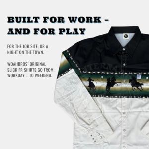 Camisas Ignífugas de Algodón de Alta Visibilidad NFPA2112, Paquete de Respiradores, Resistencia al Calor de 300-500 °C, Corte Regular, Diseño Azteca, 7 oz, para Hombre - Product Image 4