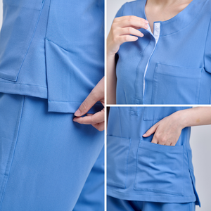 Tenues médicales en toile de rayonne/PE/Spandex pour femmes - Combinaison confortable pour salon de beauté et vêtements d'hôpital - Fournisseurs VN - Faible MOQ - OEM/ODM - Product Image 2