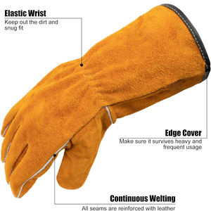 Guantes de Seguridad de Cuero Reforzado de Alta Calidad, Resistentes al Calor y al Fuego, para Protección de Manos - Product Image 2