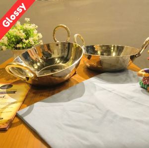 Cuisine indienne avec le set Kansa Kadai, fabriqué à la main en Kansa pur et enrichi aux bienfaits ayurvédiques - Product Image 4