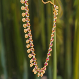Gold Plated Rhinestone Body Chain-Kasumala Matte Hip Chain - Product Image 3