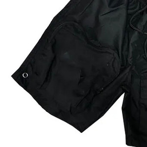 Shorts de sport pour hommes grande taille avec logo personnalisé, séchage rapide, taille élastique, en nylon gris, style streetwear - Product Image 6