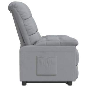 Fauteuil inclinable gris clair 100% polyester, en contreplaqué et fer, matériau de qualité moyenne - Product Image 4