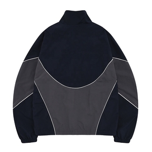 Custom <b>Zip</b> <b>up</b> Embroidered Logo Retro Nylon Track <b>Jacket</b> With Piping Blank Softshell Outdoor <b>Jacket</b> Windbreaker Men - Product Image 2
