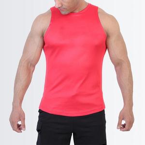 Men <b>Red</b> Sleeveless <b>Tank</b> <b>Top</b> O-Neck Knitted Solid Color Breathable Casual Workout Shirt Custom Made <b>Top</b> Trending - Product Image 3