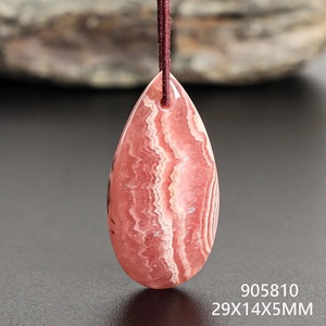 Genuine <b>Pink</b> Red Rhodochrosite Pendant Top <b>Drilled</b> Natural a One Quality Gemstone Loose Cabochon for Jewelry Making - Product Image 4