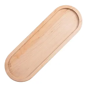 Plato de madera de arce para servir, plato de madera de forma ovalada para servir comida, fruta, charcutería, aperitivos, tablas para servir