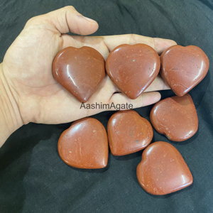 หินแดงแจสเปอร์รูปหัวใจขัดเงา สำหรับธีมความรักวันวาเลนไทน์ - Product Image 4