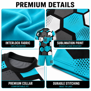Conjunto de Uniforme de Fútbol Sublimado Personalizado, Camiseta y Pantalones Cortos de Fútbol de Secado Rápido, Fabricante de Ropa Deportiva OEM - Product Image 4