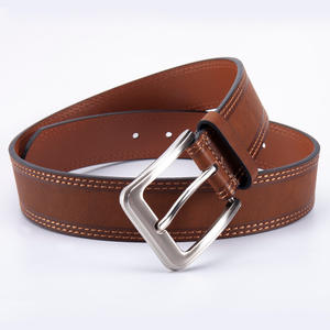 Ceinture à boucle ardillon pour hommes, ceinture d'affaires noire de haute qualité, en cuir PU pour hommes - Product Image 1