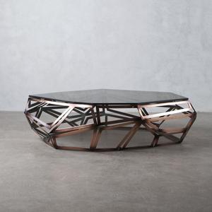 furniture style living room round modern <b>Silver</b> metal legs Modern Metal Side <b>Table</b> - Product Image 5