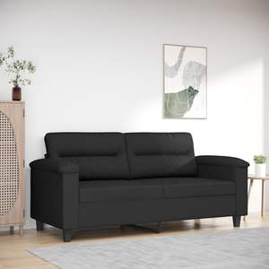 Sofá Negro de 2 Plazas para Sala de Estar - Product Image 1