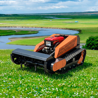 Tondeuse à gazon industrielle télécommandée pour bricolage, largeur de coupe 1500 mm, moteur diesel 4 temps 420 cm³ refroidi par eau pour grandes exploitations agricoles et vergers