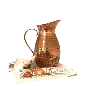 Jarra de Cobre Martillado con Asa para Servir Bebidas en el Hogar, Bodas y Hoteles - Jarra de Cobre - Product Image 3