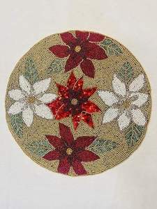 <b>Beaded</b> Handmade <b>Placemat</b> Rich Look Gold Decorative Centre Piece - Product Image 4